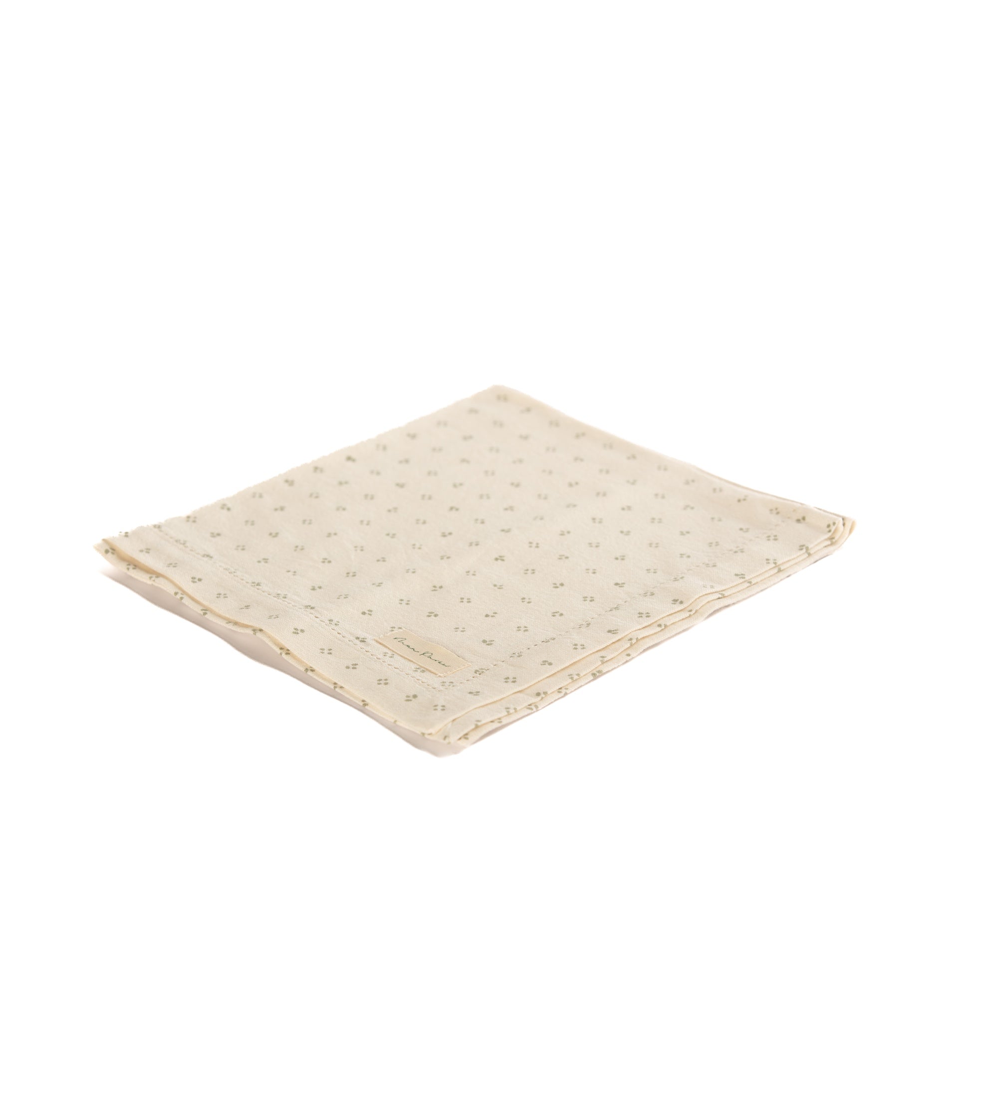 Minni Napkin - White with Green