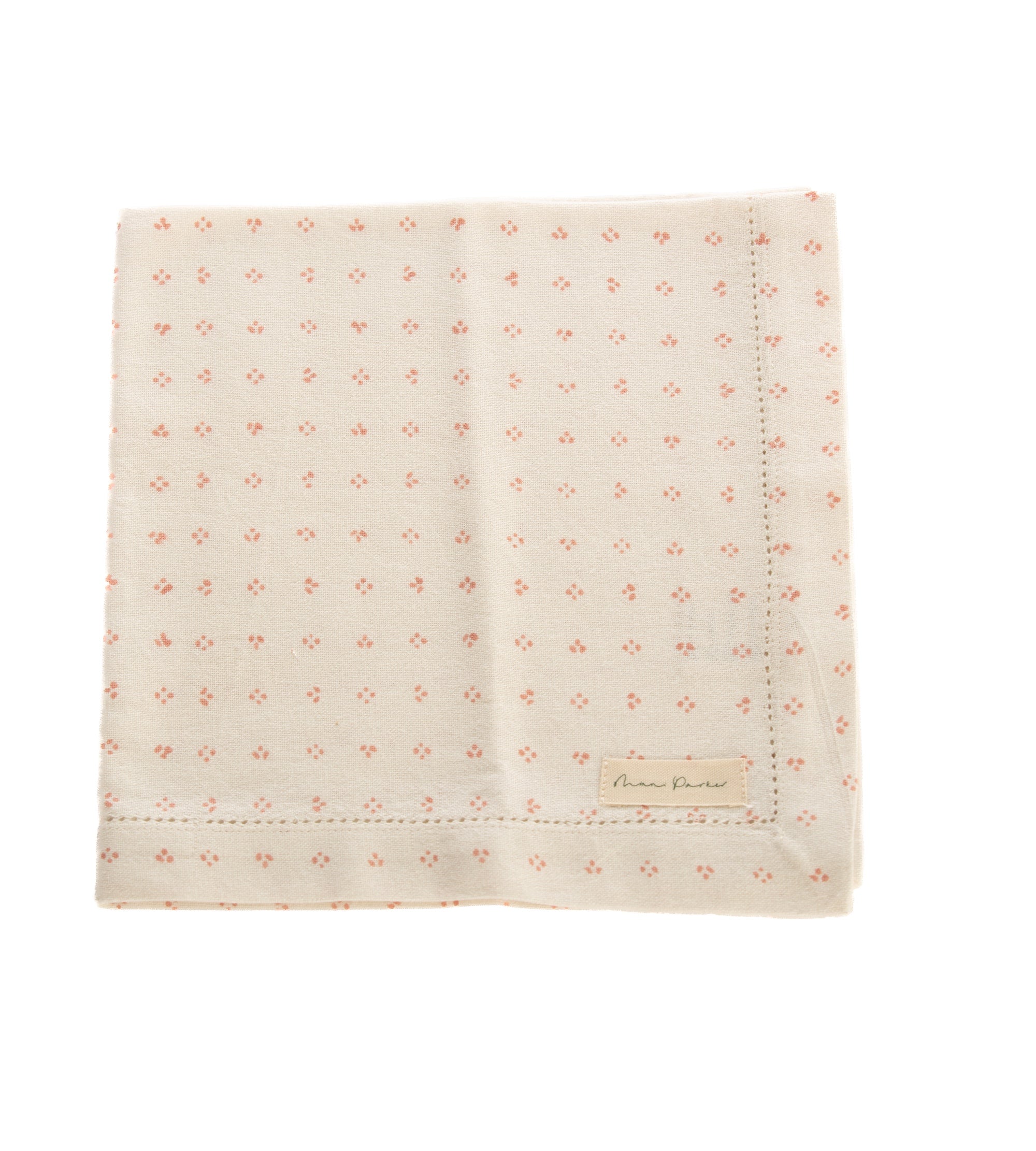 Minni Napkin - White with Red