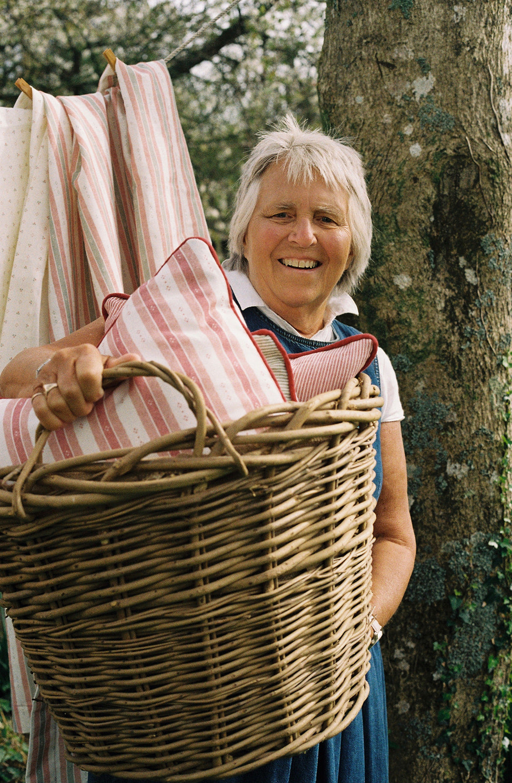 Salzburg Stripe Red & Pink Cushion – Square