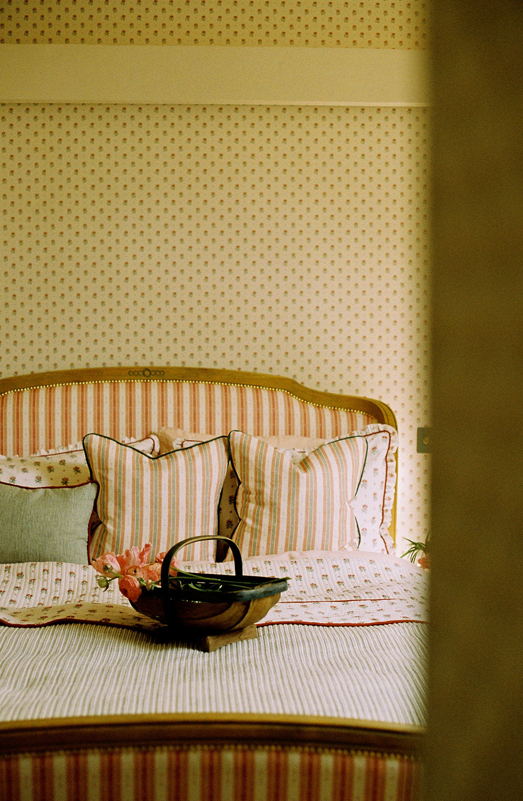 Salzburg Stripe Red & Green Cushion