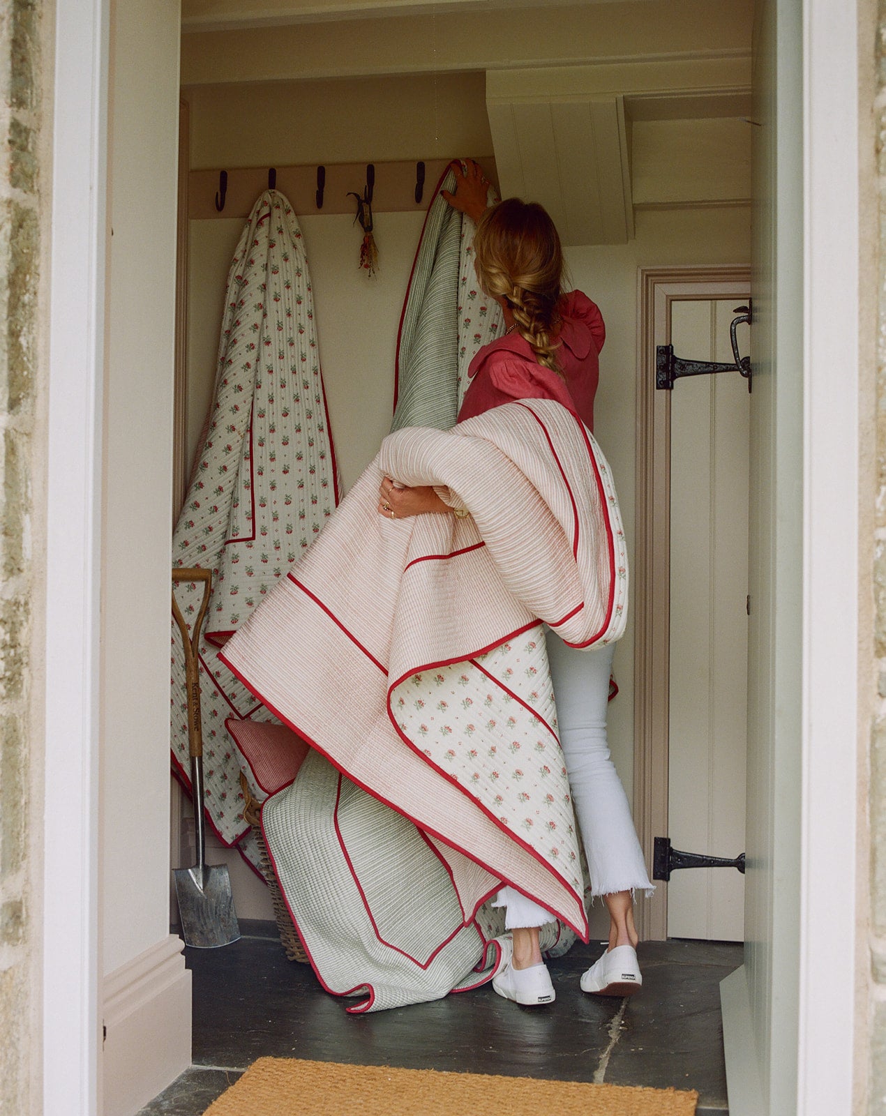 Blume Super King Size Quilt - Red