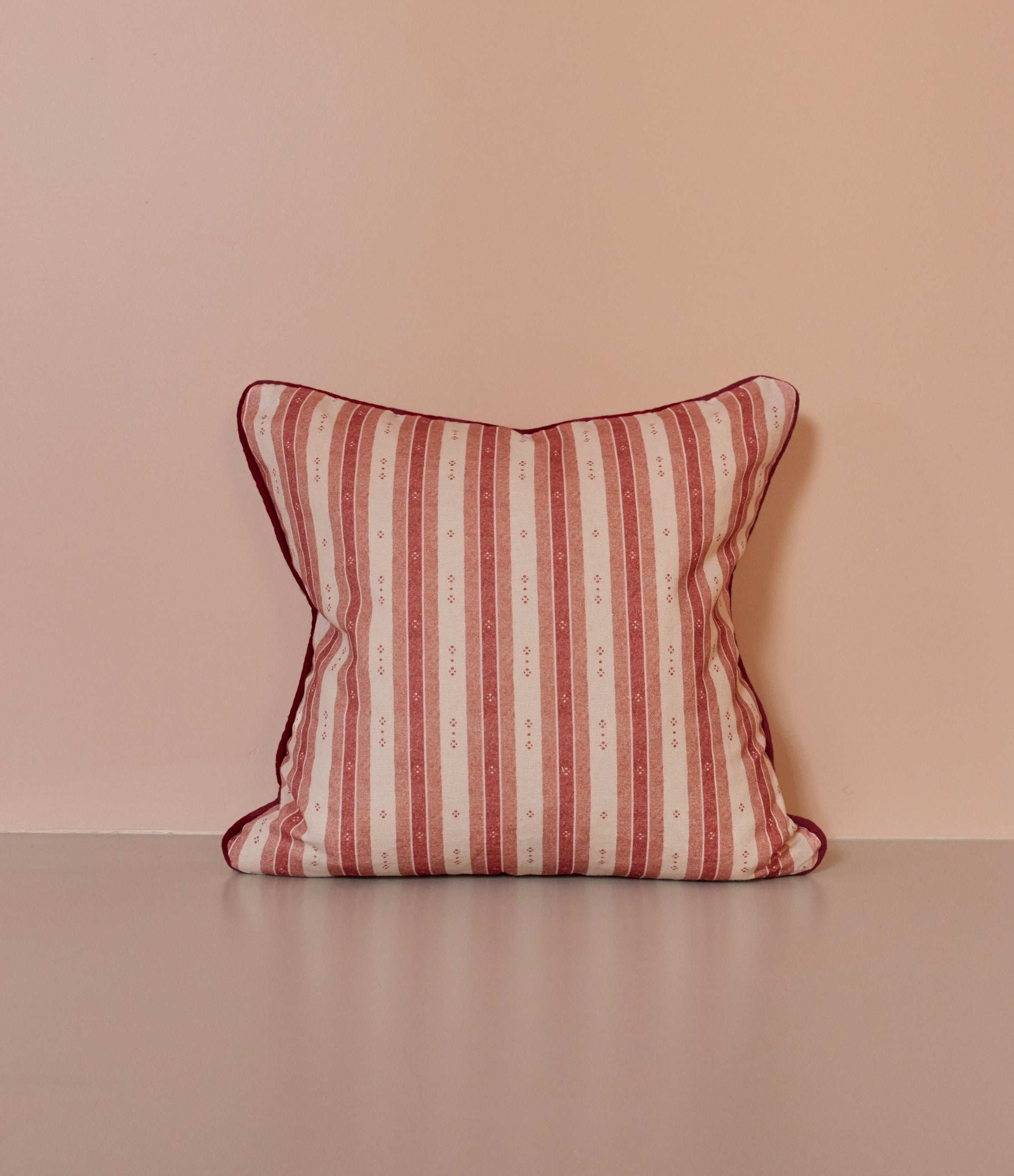 Salzburg Stripe Red & Pink Cushion