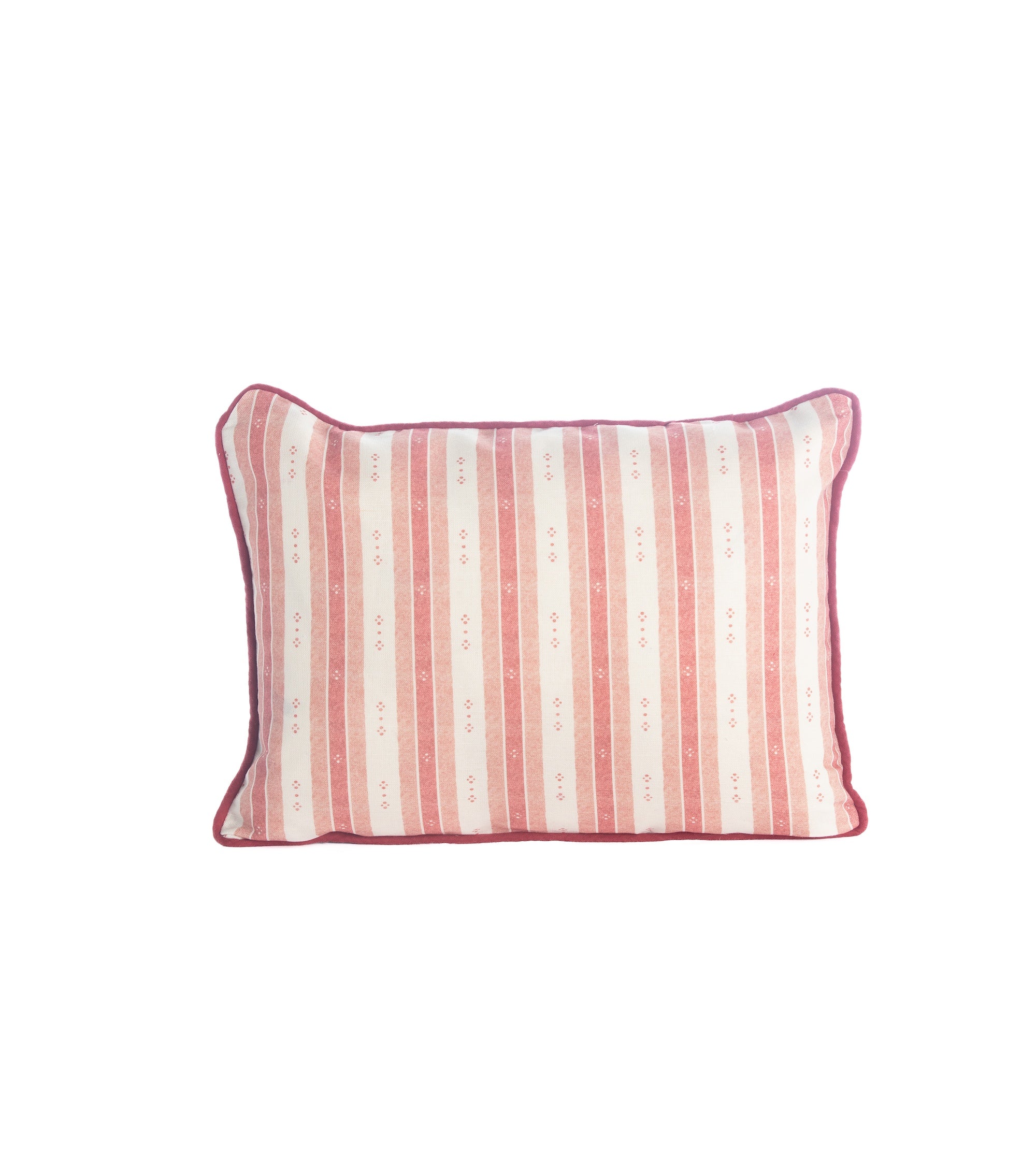 Salzburg Stripe Red & Pink Cushion – Rectangle