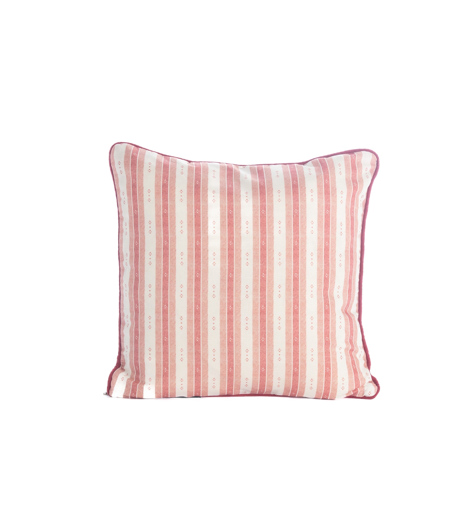 Salzburg Stripe Red & Pink Cushion – Square