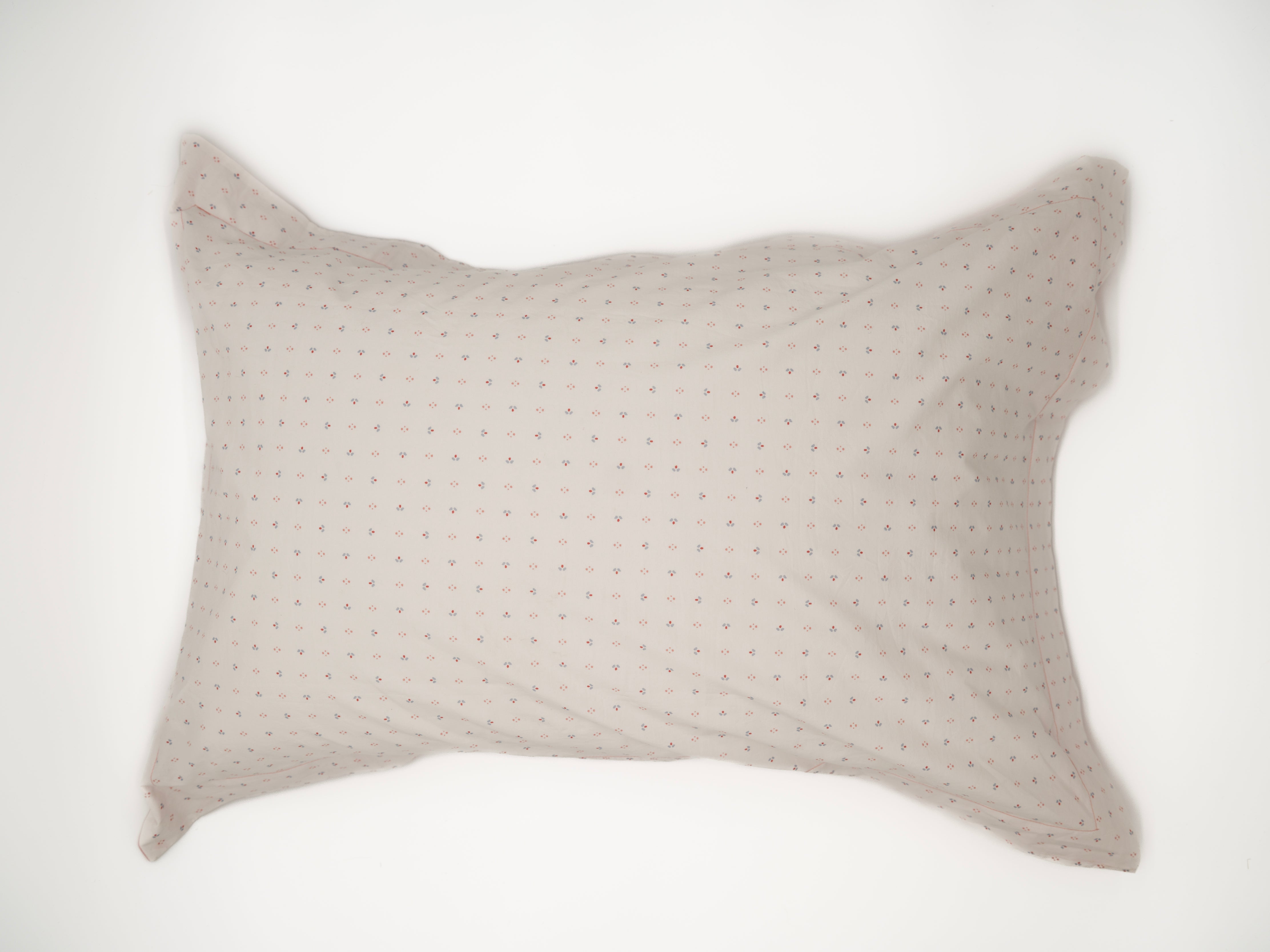 Minni Ticking King Pillowcase - Soft Red