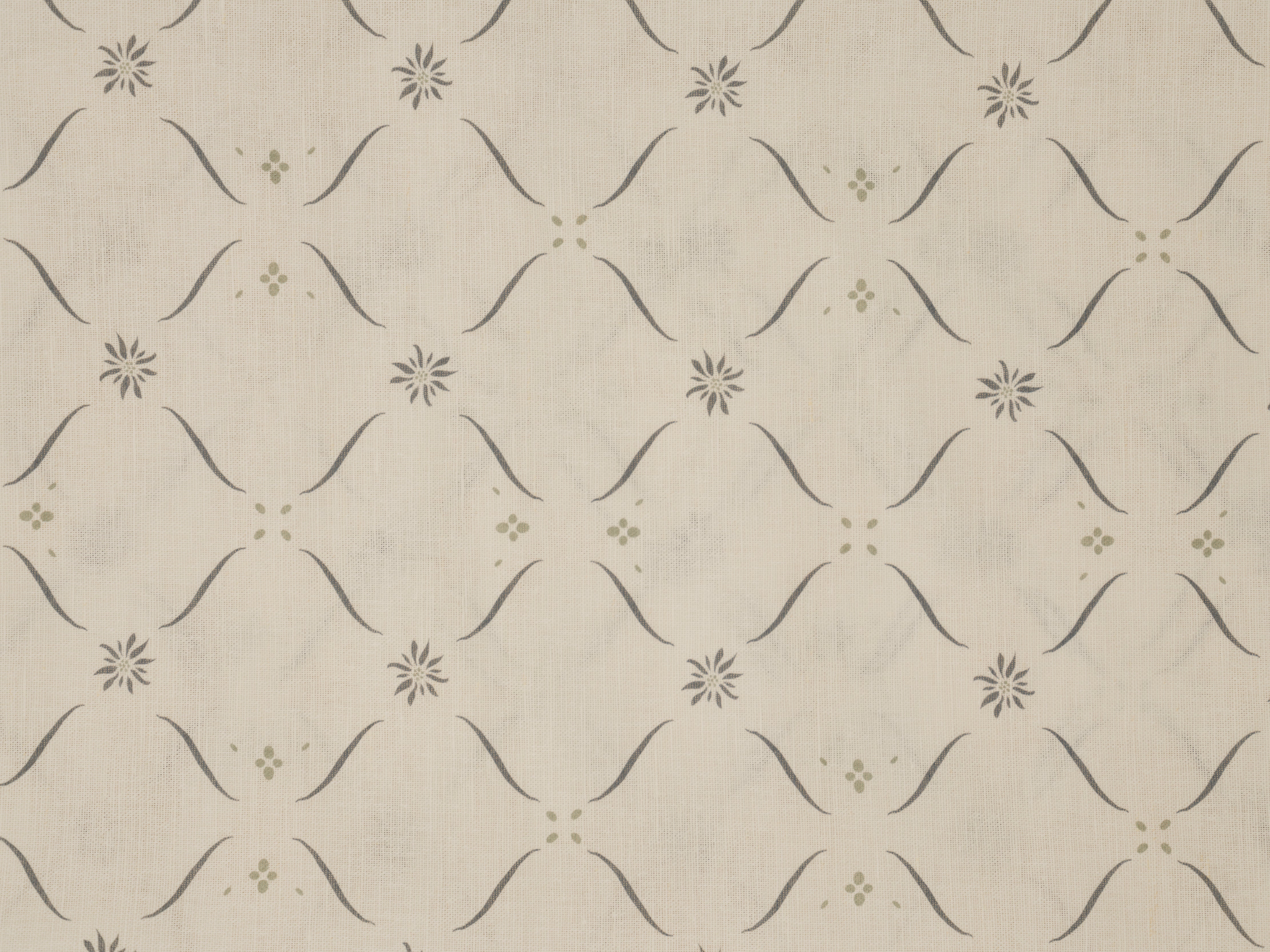 Edelweiss Trellis - Loden Blue and Alpine Green on White