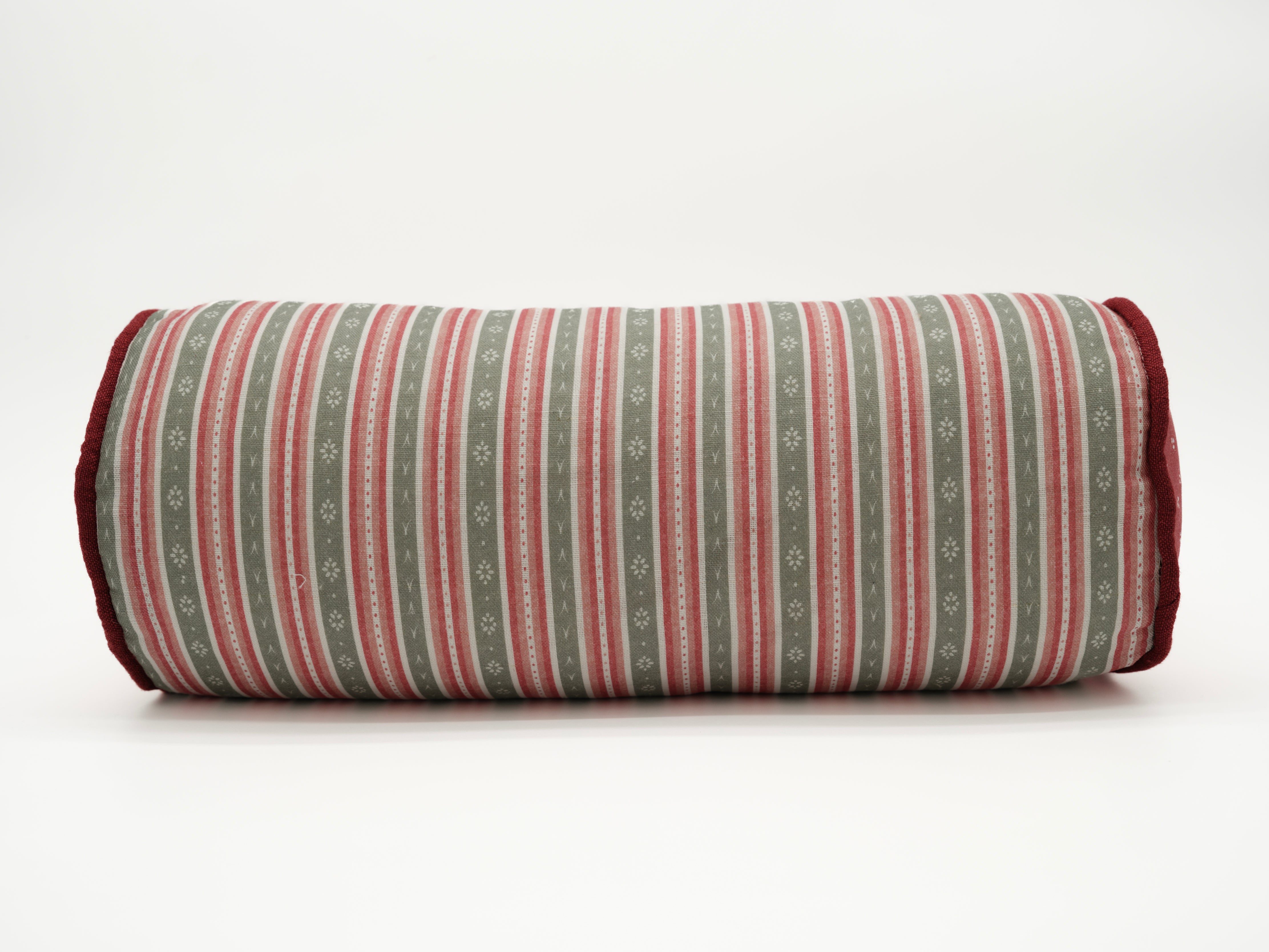 Landhaus Bolster Cushion - Alpine Green and Raspberry Red