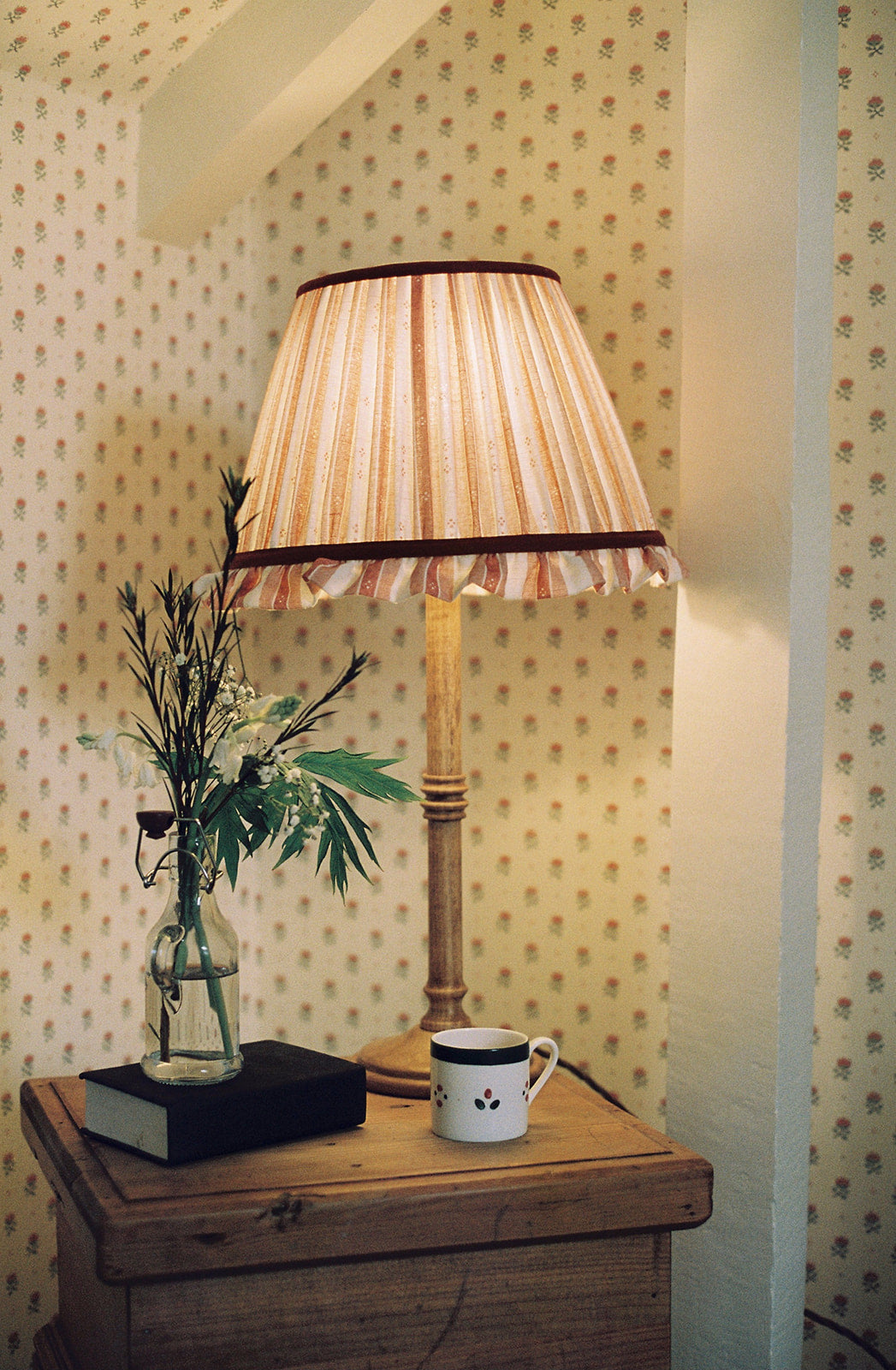 The Salzburg Stripe Lampshade by Imogen Pope London (Green & Red)