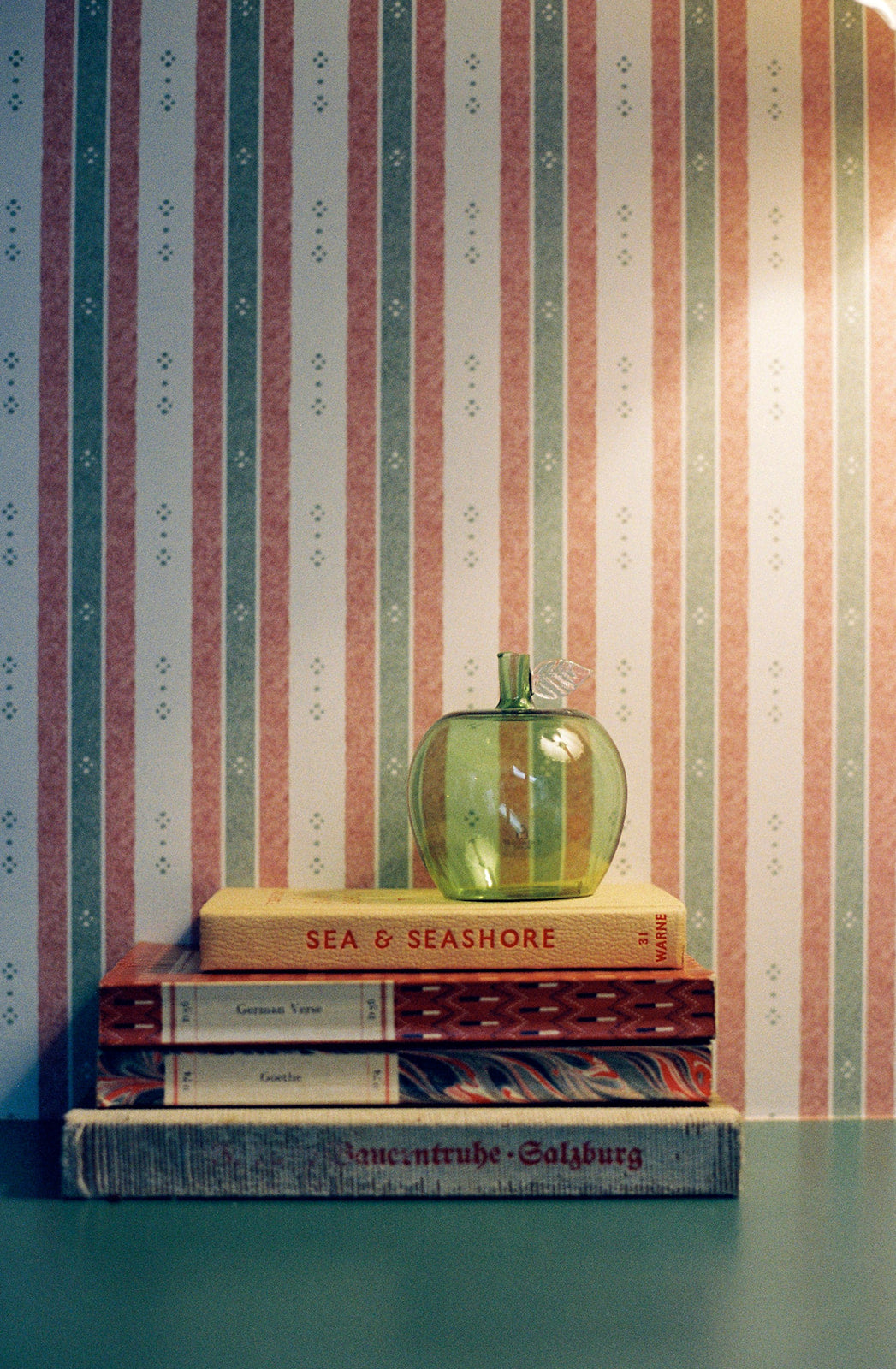 Salzburg Stripe Wallpaper – Green & Red