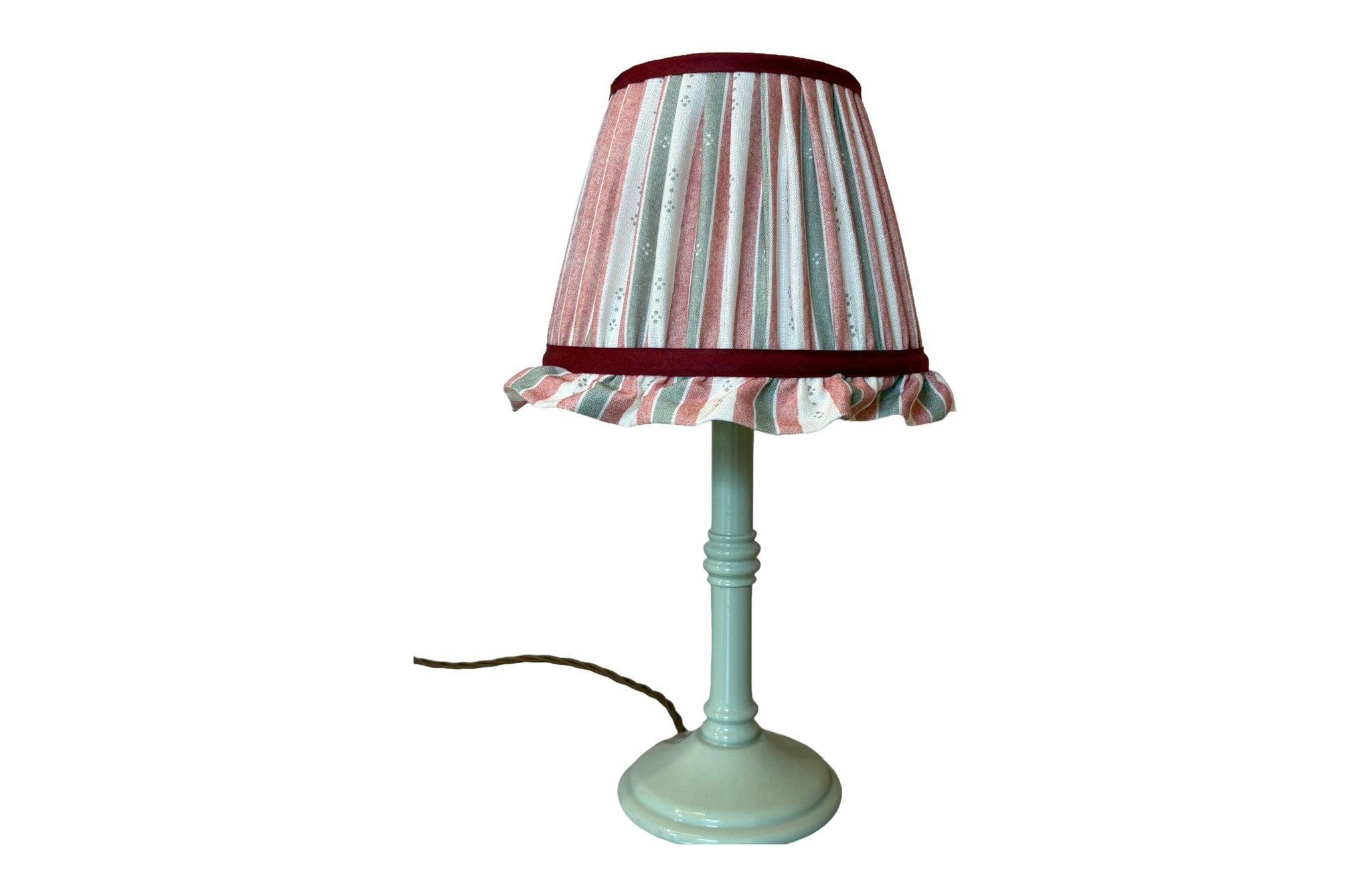 The Salzburg Stripe Lampshade by Imogen Pope London (Green & Red)